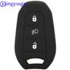 Jingyuqin Чехол-держатель для ключа-брелока автомобиля для Peugeot 208 DS3 5008 DS5 DS6 для Citroen C4 C5 X7 Силиконовая резина Смарт