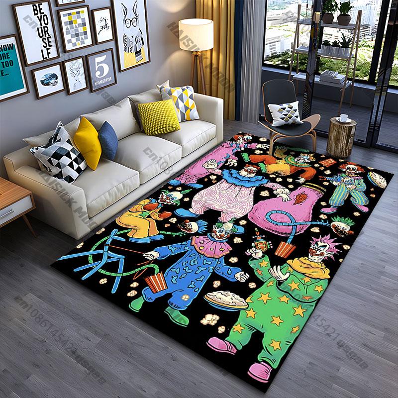 Colorful clowns chaotic whimsical fun carpet Yoga living room room decor children's crawling mat doormat area rug