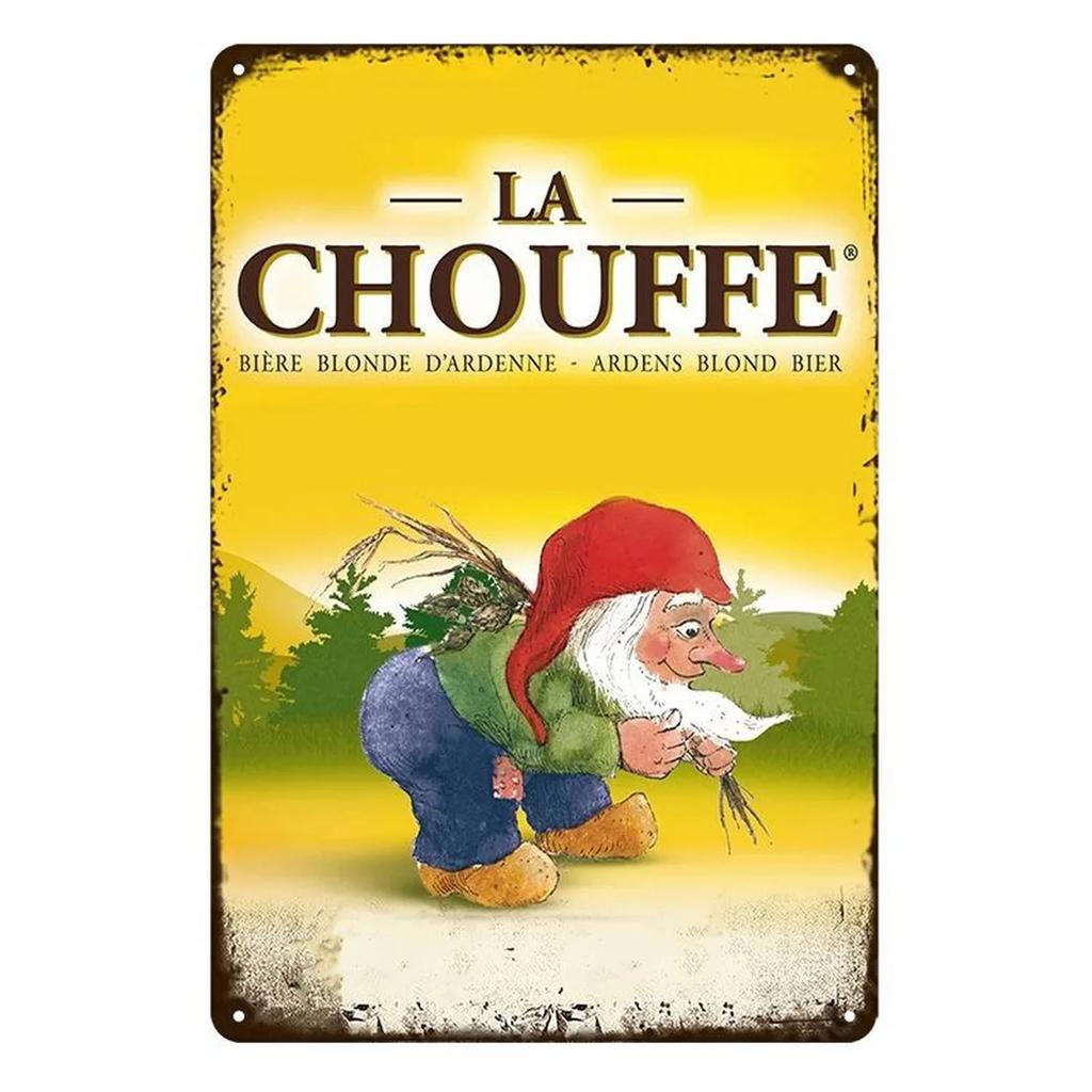 Vintage Rum Chouffe Metal Signs Plaque Plate Retro Wall Art Posters for Man Cave Bar Pub Clubs Cafe Iron Painting Decoration