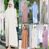 Ramadan Women Eid Muslim Abaya Party Dress with Scarf Lace Arab Dubai Long Robe Gorgeous Kaftan Islam Abayas Morocco