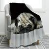 Pug Dog Blanket Lovey Animal Soft Warm Fall Chair Flannel Throw Blankets Cartoon Pet Puppy Print Bed Sofa Blanket King Queen