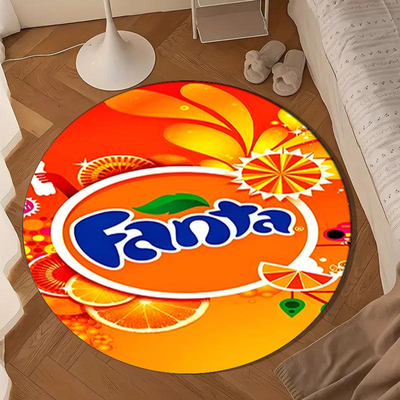 Fanta Orange Refreshment Round mat Home Decor, Chair rug For livingroom,Bedroom, doormat home decor Birthday Gift Christmas Gifts