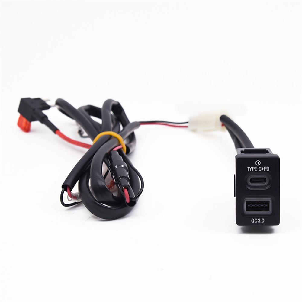 18W Car Charger Type-C+QC3.0 Fast Charging For Honda Accord Civic City Fit CR-V