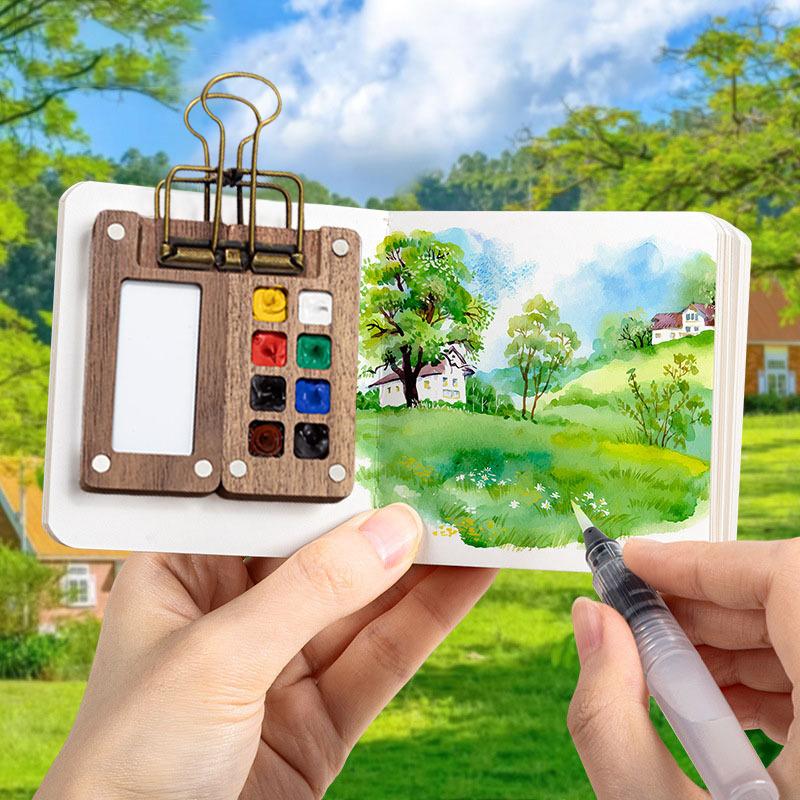 Карманный набор акварельных красок для путешествий, Крошечный набор акварельных красок, Мини-набор акварельных красок, Мини-портативный набор акварельных красок для путешествий