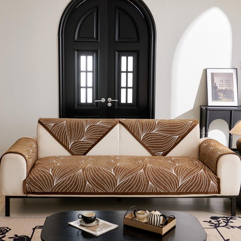 Light Luxury High-End Sofa Cushion Chenier Four-Season Universal New Non-Slip Leather Seat Cushion Sofa Cover Cover