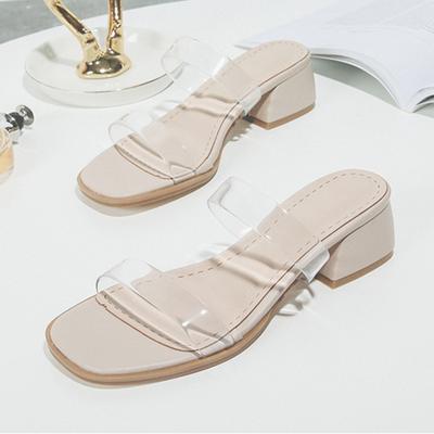 Каблук Женские тапочки Летние Уличные Модные Удобные Женские сандалии Тонкий ремешок Женские тапочки Элегантная женская обувь 2024