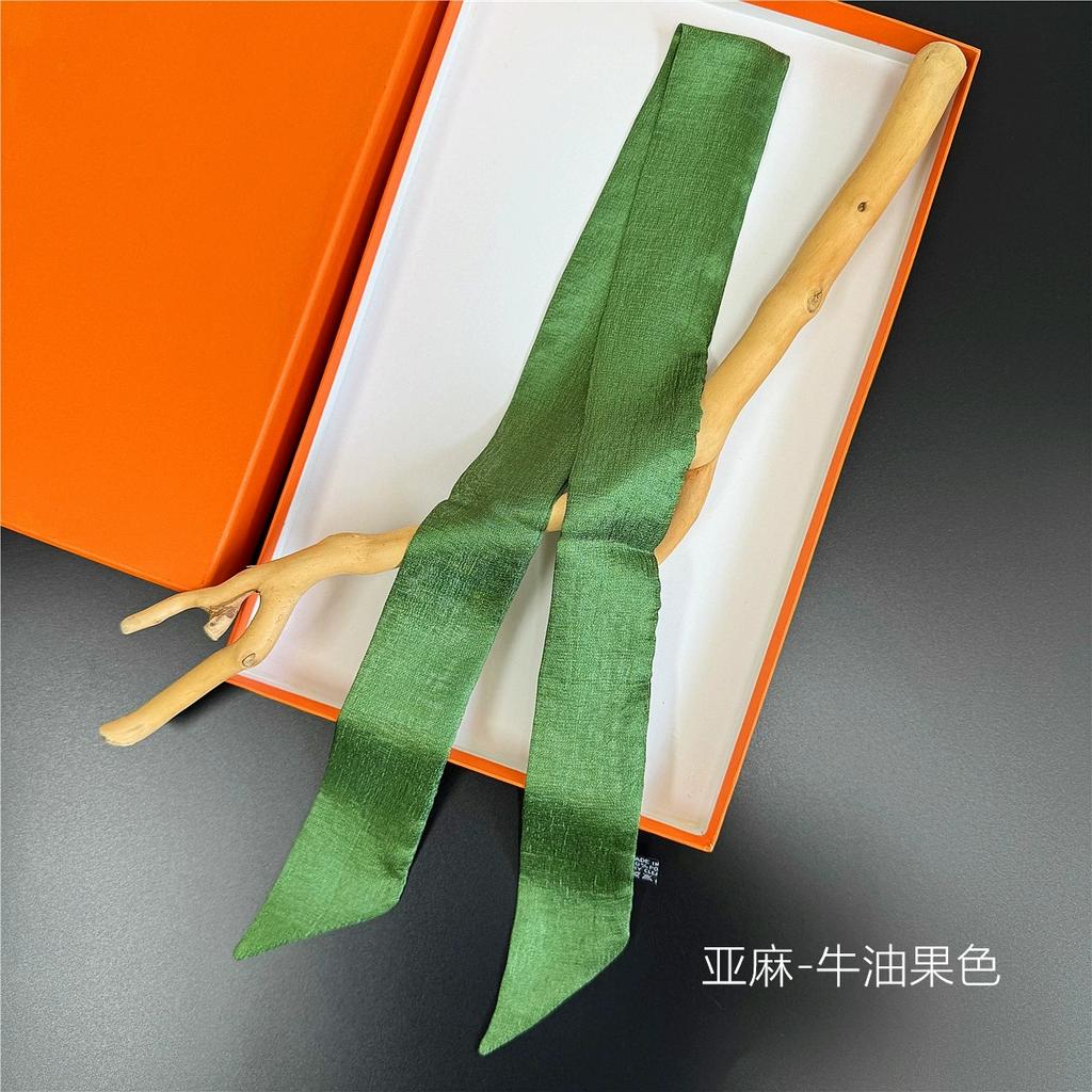 Women Ladies Headband Scarf Hair Bags Handle Decoration Tie Multifunction Narrow Line Ribbon Scarf