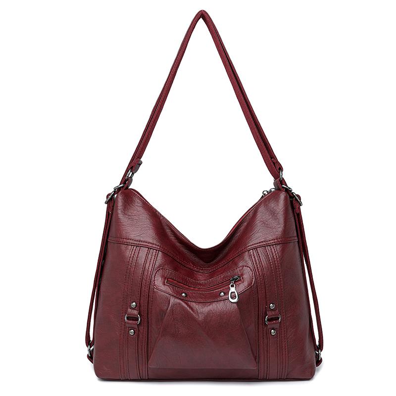 Женская сумка из мягкой кожи, многофункциональный рюкзак