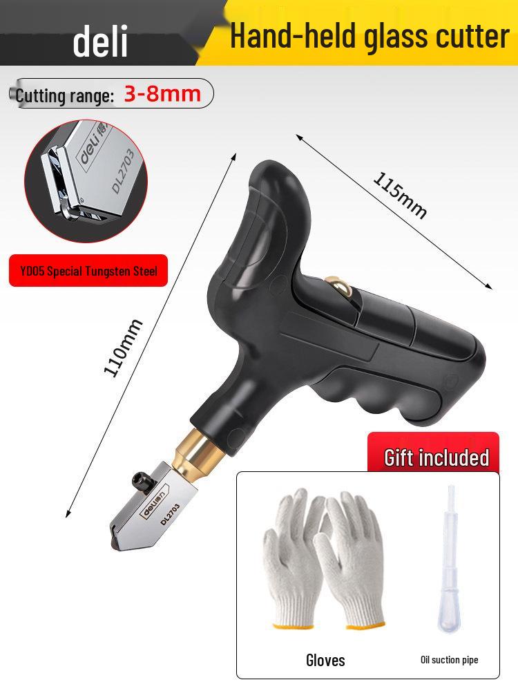 Стеклорез Deli Diamond: Прецизионный инструмент для толстого стекла и керамической плитки