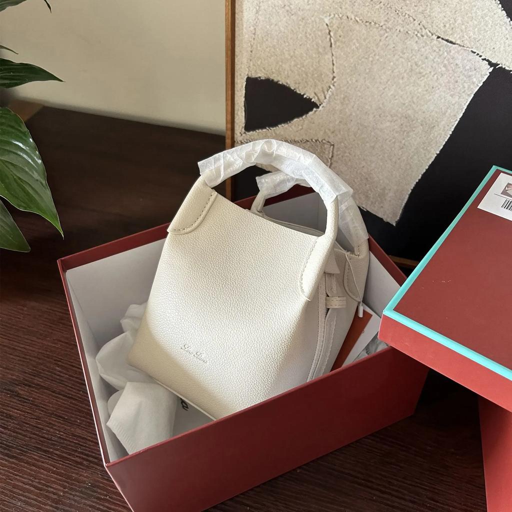 Высококачественная женская сумка-ведро из коровьей кожи, брендовая дизайнерская сумка из кожи личи большой вместимости, трендовая универсальная женская сумка