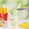 Пластиковый лоток для кубиков льда в форме картофеля фри для холодных напитков, бытовая прямоугольная форма для изготовления льда с крышкой, кухонный инструмент