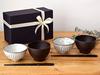 Tableware East Japanese Tableware Gift Japanese Modern Bowl Set Tableware Set Wedding Gift Couple Bowl (black Clay)