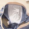 Men Boxer Briefs Mid-rise Elastic Waistband Shorts Underwear Striped Print Patchwork Color U-Convex Panties