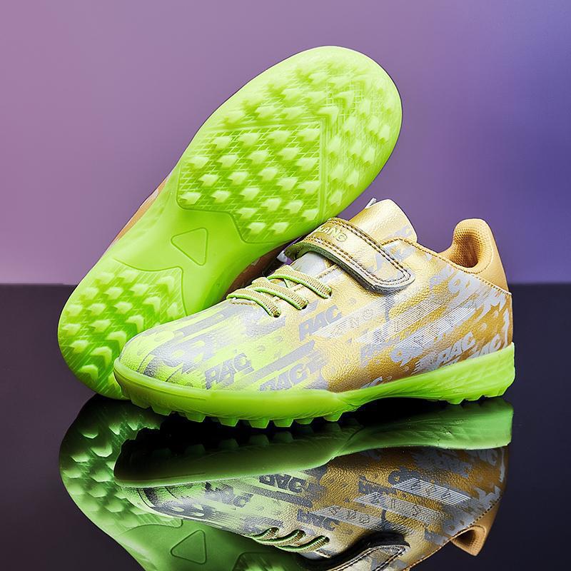 Football shoes girls students TF broken nails indoor children leather foot game training sports shoes batch hair