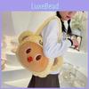 Butter Plush Bear Shoulder Bag Cartoon Peripheral Large Capacity Crossbody Bag
