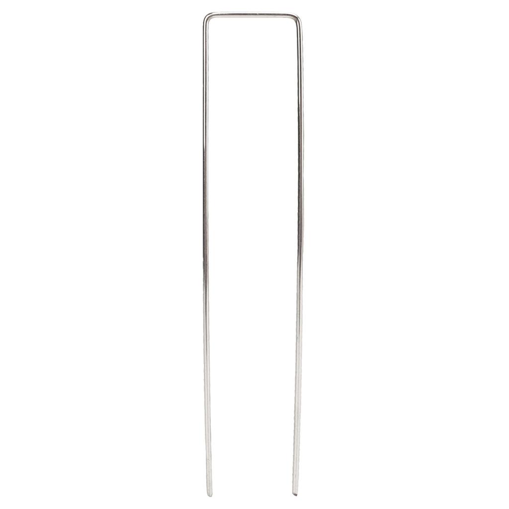 100 шт. U-образных садовых колышков из оцинкованной стали, штифты для ландшафтных колышков для барьера от сорняков, дерновая ткань