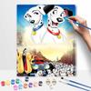 Disney 101 Dalmatians oil paint by numbers painting kit handmade diy home decor gifts for artsy wall hanging craft hobby decor supplies