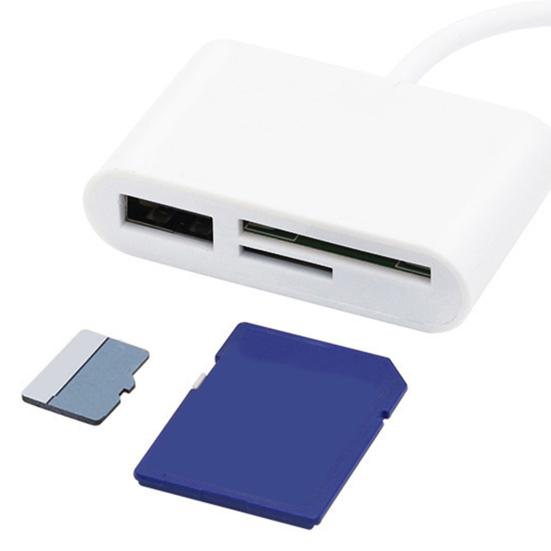Кардридер 3-в-1 Многофункциональный USB 2.0/Type-C U Disk TF Card Reader OTG Адаптер для мобильного телефона