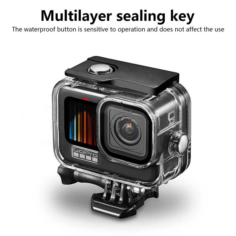 Водонепроницаемый чехол для GoPro Hero 12 11 10 9, черный защитный дайвинг-бокс, чехол, красный, фиолетовый, цветной фильтр