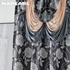 1PC NAPEARL 70-80% Blackout European Luxury Curtain Head, Tassel Double-layer Jacquard Curtain for Bedroom Living Room Home Decor