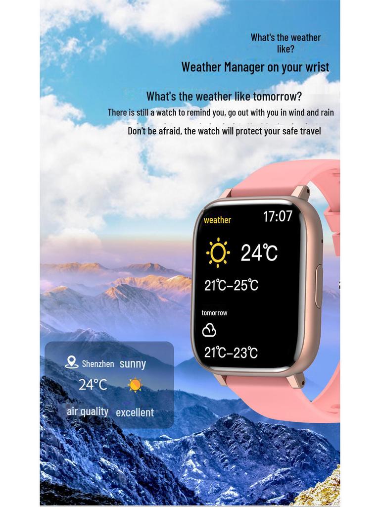 Спортивные смарт-часы H9PLUS: Звонки по Bluetooth, мониторинг здоровья, отслеживание шагов и информационные оповещения.