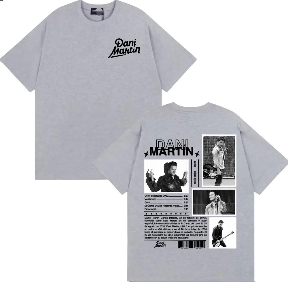 Rapper Dani Martin Años Album Cover Graphic T Shirts Unisex Fashion Hip Hop Street Tshirt Cotton Casual Oversized T Shirt