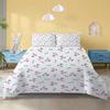 Puppy Bone Pattern Three-Piece Quilt Cover Digital Printing Bedding Set Bed Cover