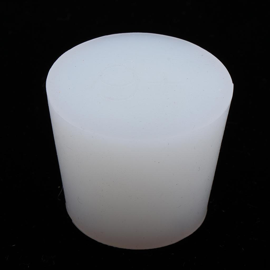 Full Silicone Stopper Stops Bungs Flasks Conical Test Tube White