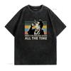 Retro Vintage Heres To Feeling Good All The Time Slogan Drinking Unisex Print Casual T Shirt vintage Washed homme Stylish Soft