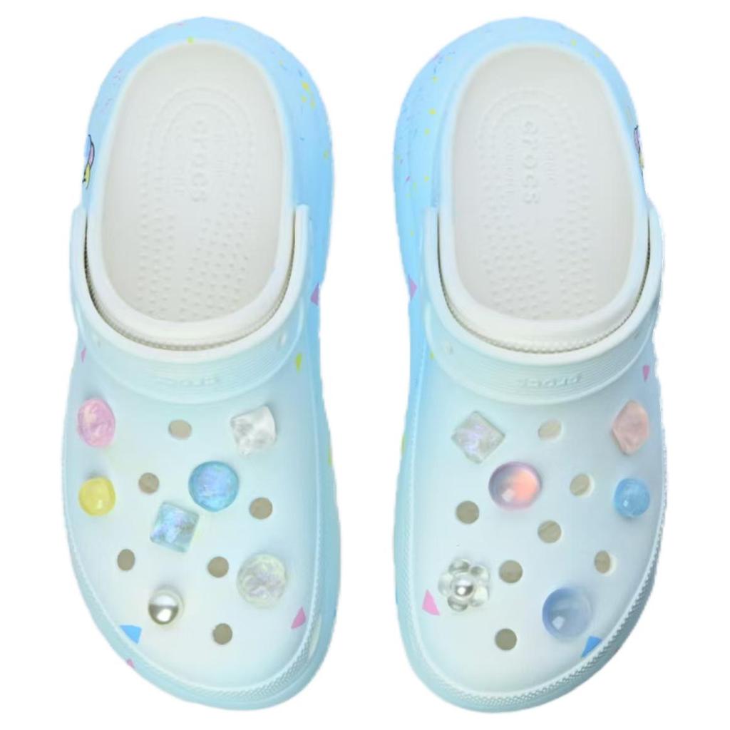 Crocs Crush Clog Дневник полета на воздушном шаре EVA Изысканные Милые Индивидуальность Дырочные туфли Унисекс Белый Синий