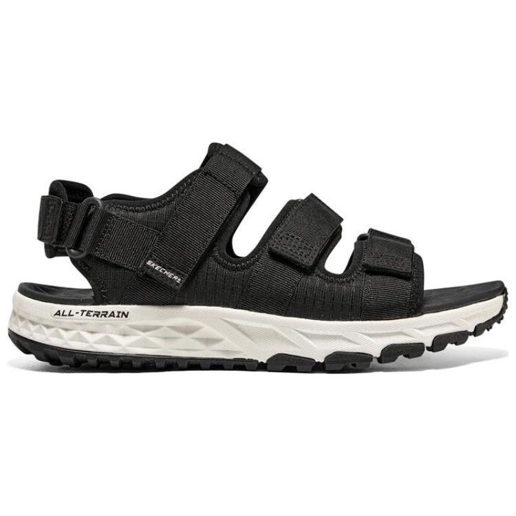 Skechers Треккинговые сандалии Нескользящие Прочные Пляжные сандалии Мужские Сандалии Черно-белые 237586-BKW