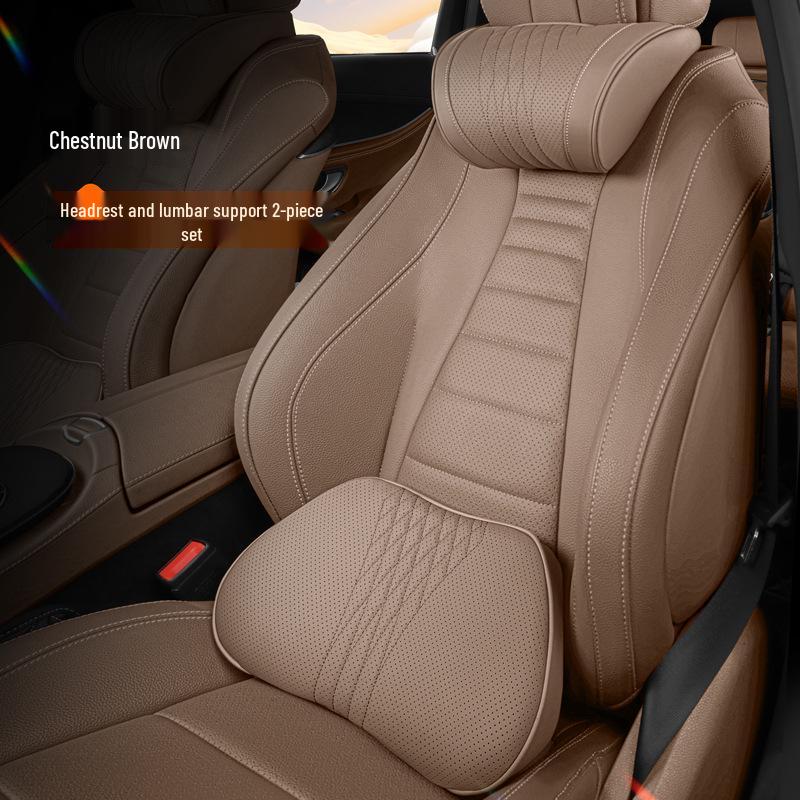 Jordani Premium Memory Foam Car Headrest & Lumbar Support Pillow