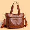 Large-capacity Bag Single-shoulder Handbag Retro Commuting Tote Bag Multi-compartment Crossbody Bag