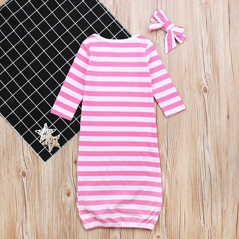 Striped Long-Sleeve Two-Piece Sleeping Bag for Kids - Breathable and Anti-Kick Design