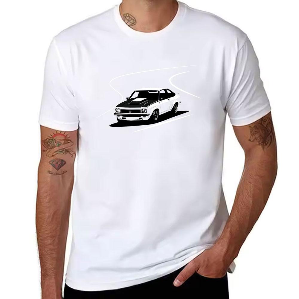 Unisexs Cotton Tshirt with Vintage Classic Racing Car Graphic Casual Short Sleeve Tee for Car Enthusiasts