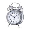 Будильник MAG T-765S-Z, Громкий звук, Аналоговый, Колокольчики Мини DX, Бесшумный, Секундная стрелка непрерывного хода, Функция повтора сигнала, Подсветка, Серебристый