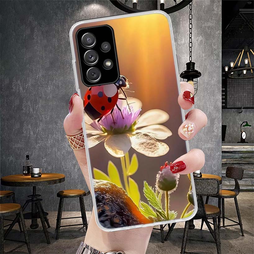 Чехол для телефона 'Семиточечная божья коровка' для Samsung Galaxy A13 A14 A15 A16 A17 A53 A54 A55 A56 A57 A33 A34 A35 A36 A37 A23 A24 A25
