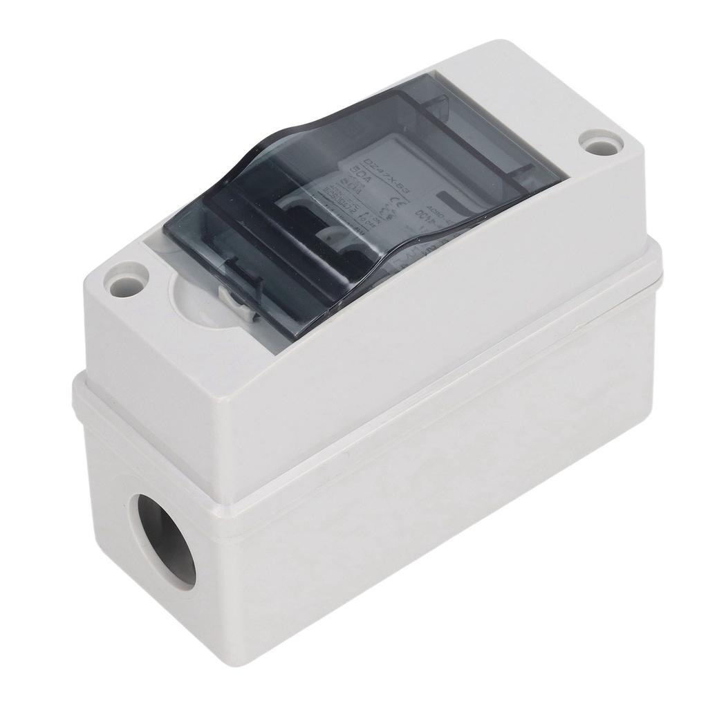 Miniature Circuit Breaker 50Amp Waterproof 2P DC Solar Disconnect Switch Isolator for Solar PV System DC 12‑400V AC