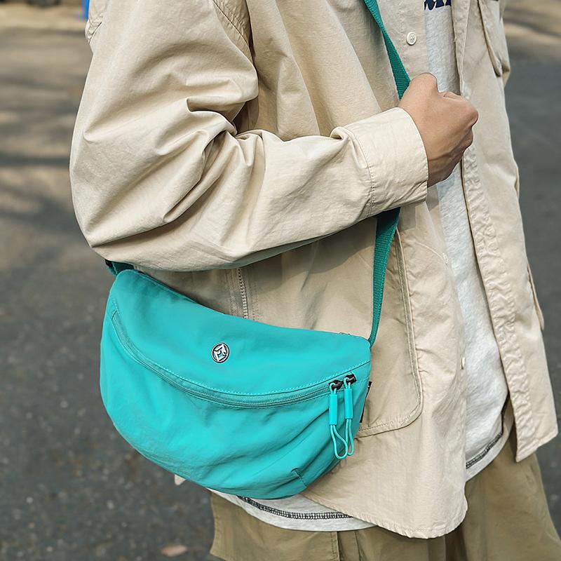 Легкая водонепроницаемая сумка через плечо, однотонная, унисекс, сумка через плечо, нейлоновая, легкая сумка-хобо