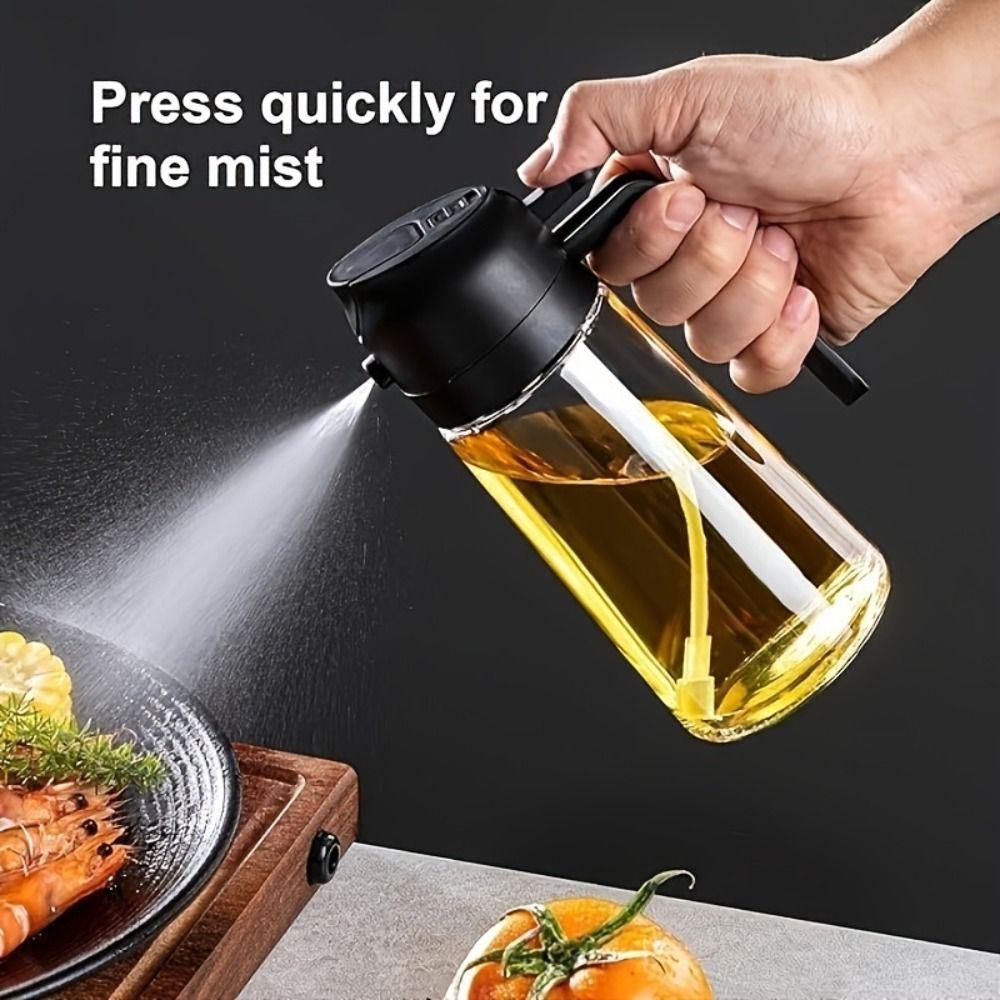 Automatic Lid Olive Oil Storage Bottle Glass Vinegar Dispenser Oil Sprayer Dispenser  Kitchen