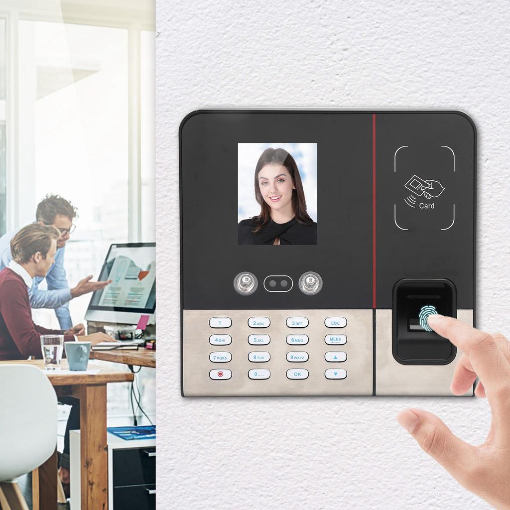 2.8-дюймовый контроллер доступа TCP/IP для учета рабочего времени, распознавания лиц, отпечатков пальцев, паролей и удостоверений личности