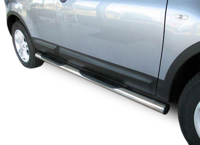 J&J Automotive | Tubes Marche-Pieds Latéraux Marche Pieds Compatible Avec Nissan Qashqai 2007-2013, 2 Pcs, Fixation