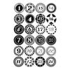 Merry Christmas Gift Stickers Advent Calendar Number Paper Stickers Gift Packaging Labels Decor Greeting Album Lable Stickers