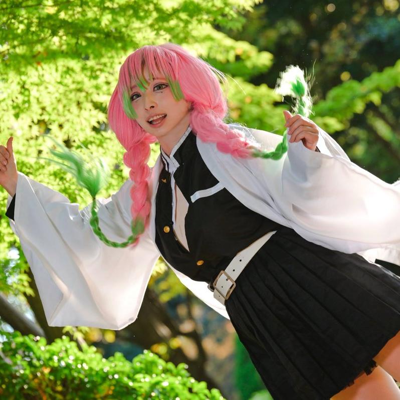 Anime Demon Slayer Kimetsu No Yaiba Cosplay Costume Women's Kimono Halloween Carnival Party Dress