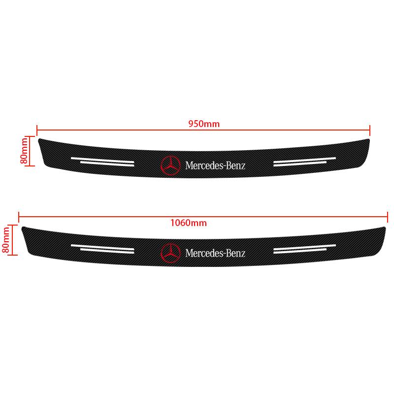 1 шт. Наклейка 3D из углеродного волокна для защиты заднего бампера и багажника автомобиля для Mercedes-Benz C500 C200 C300 A B C E GLA CLA GLK GL ML GLE