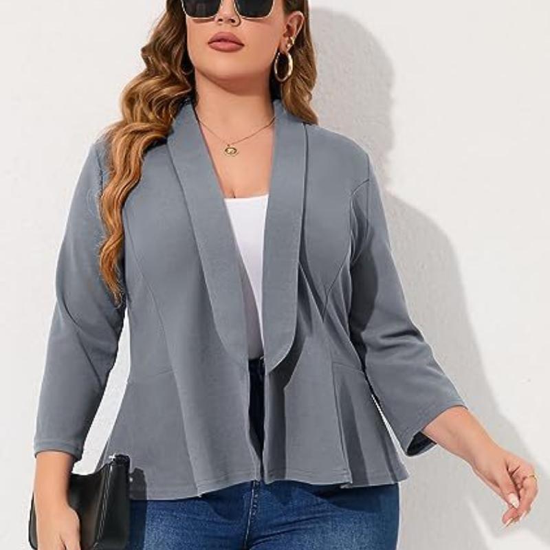 Тонкое свободное пальто больших размеров 3XL 4XL 5XL Женская мода Повседневный деловой костюм Кардиган Рубашка Ветровка Женская куртка Верхняя одежда Пальто XL-5XL
