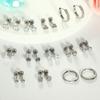 Hypoallergenic Stainless Steel Flat Back Earrings for Women Kids Teen Girls Earring Set-Surgical Steel Earrings Sensitive Ears