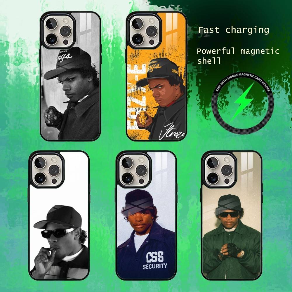 Чехол для телефона N-W-E Eazy-E для iPhone 17, 16, 15, 14, 13 Plus, Pro Max Магнитный для Magsafe Беспроводной зарядки