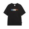 Puma Вязаный пуловер с круглым вырезом Простая удобная футболка с коротким рукавом Унисекс Топы 692487-01