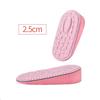 Elastic Insoles Comfortable Breathable Cropped Sneaker Heel Pad Unisex Inner Heightening Insole Popcorn Shock Absorption High